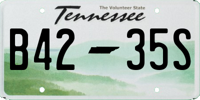 TN license plate B4235S