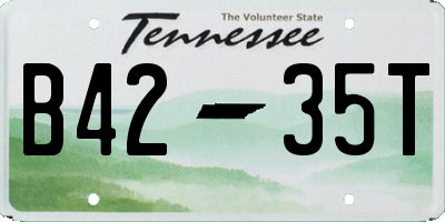 TN license plate B4235T