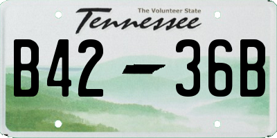 TN license plate B4236B