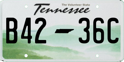 TN license plate B4236C