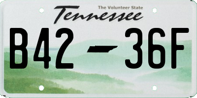 TN license plate B4236F