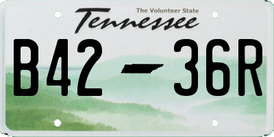 TN license plate B4236R
