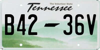 TN license plate B4236V