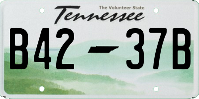 TN license plate B4237B