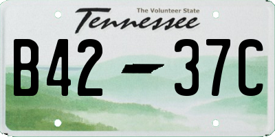 TN license plate B4237C