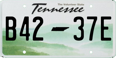 TN license plate B4237E
