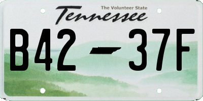 TN license plate B4237F