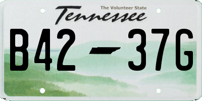 TN license plate B4237G