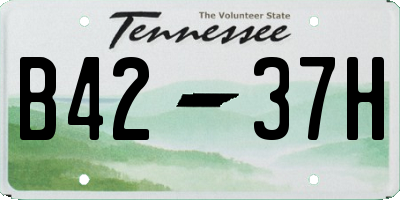 TN license plate B4237H