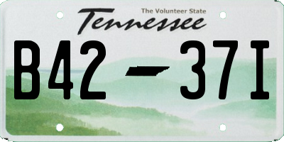 TN license plate B4237I