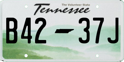 TN license plate B4237J