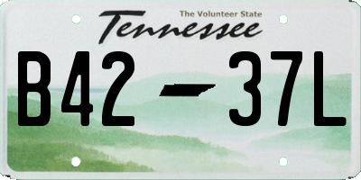 TN license plate B4237L
