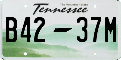 TN license plate B4237M