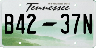 TN license plate B4237N