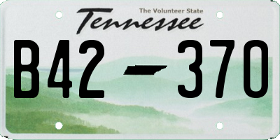 TN license plate B4237O