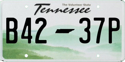 TN license plate B4237P