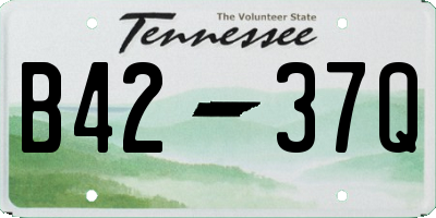 TN license plate B4237Q