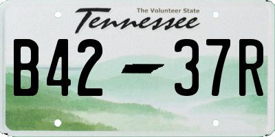TN license plate B4237R