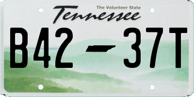 TN license plate B4237T
