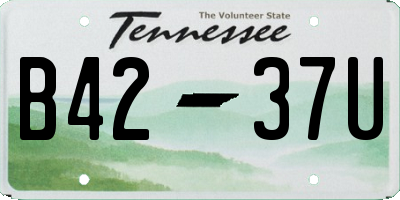 TN license plate B4237U