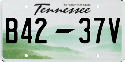 TN license plate B4237V