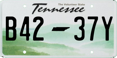 TN license plate B4237Y