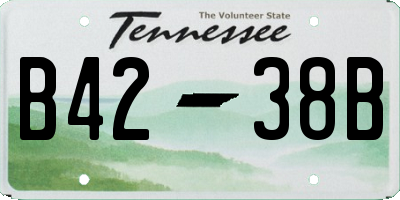 TN license plate B4238B