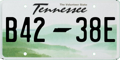 TN license plate B4238E
