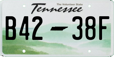 TN license plate B4238F