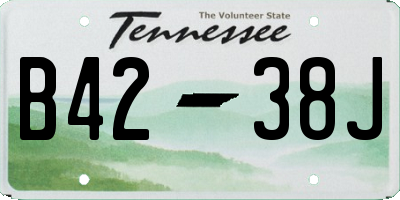 TN license plate B4238J