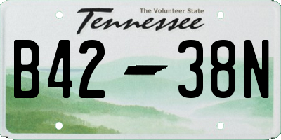 TN license plate B4238N