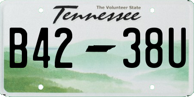 TN license plate B4238U