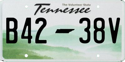 TN license plate B4238V