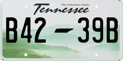 TN license plate B4239B