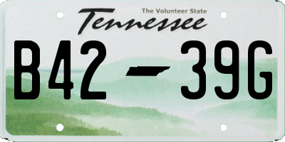 TN license plate B4239G