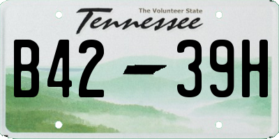 TN license plate B4239H