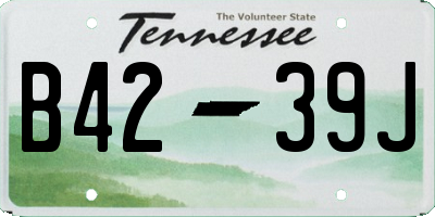TN license plate B4239J