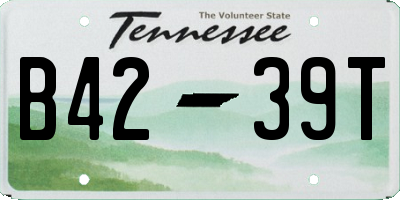 TN license plate B4239T