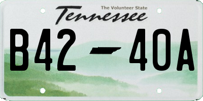 TN license plate B4240A