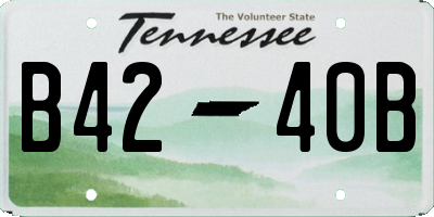 TN license plate B4240B