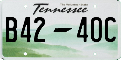 TN license plate B4240C