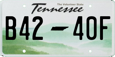 TN license plate B4240F