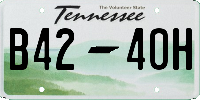 TN license plate B4240H