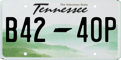 TN license plate B4240P