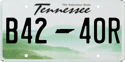 TN license plate B4240R