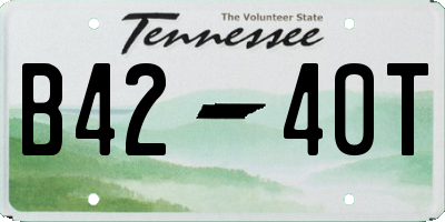 TN license plate B4240T