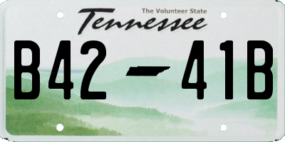 TN license plate B4241B