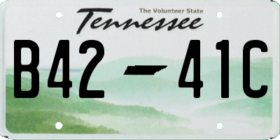 TN license plate B4241C