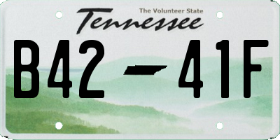 TN license plate B4241F