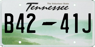 TN license plate B4241J
